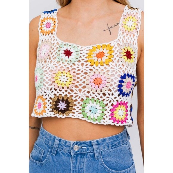 LE LIS MULTI CROCHET TOP MULTICOLOR - Picture 11 of 14